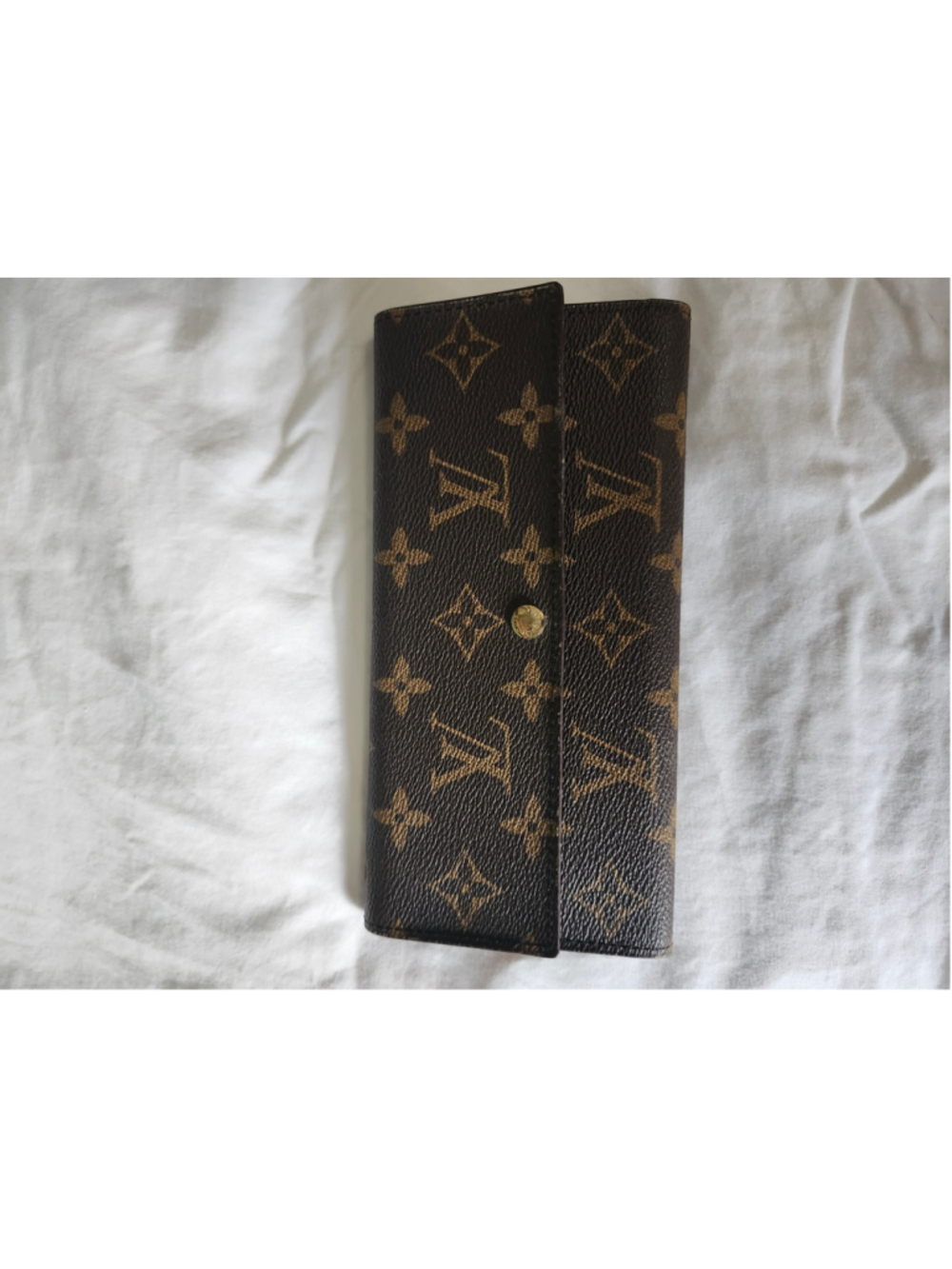 Women's Louis Vuitton Monogram Long Wallet One Size Brown Gold